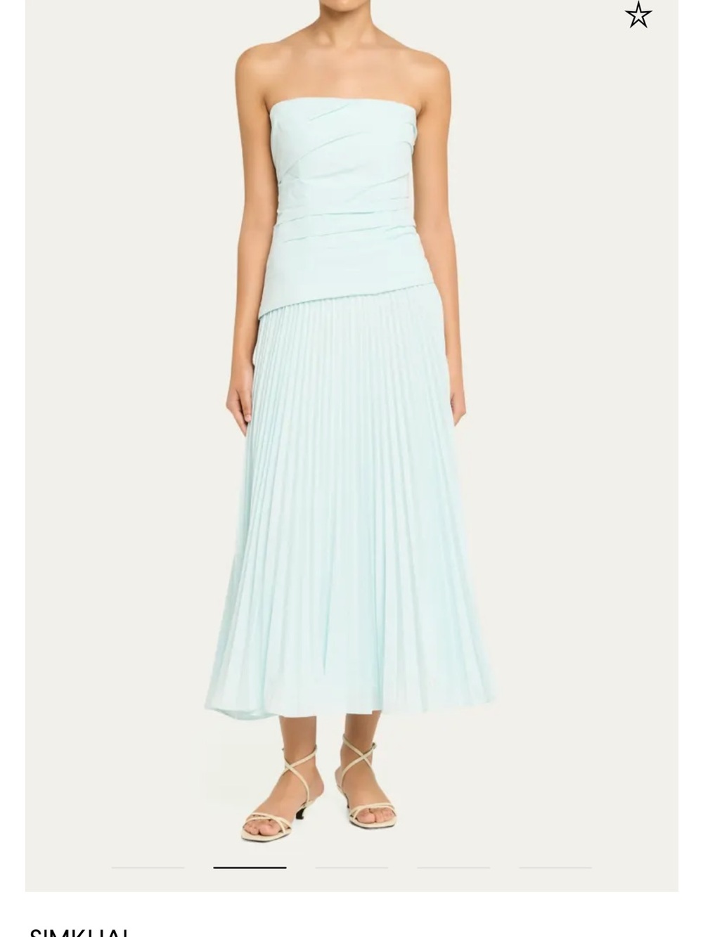 SIMKHAI Summer 2025 Arie Strapless Cotton Midi Dress